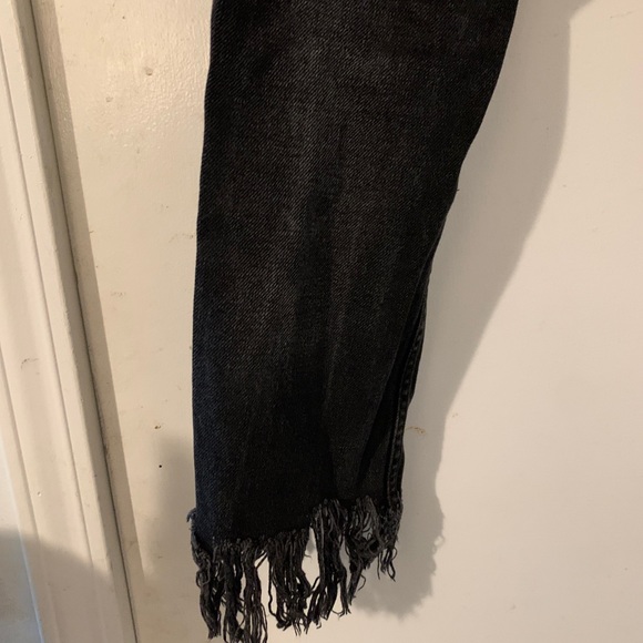 Zara Basic Z1975 Denim Size 4 Women’s Skinny Jeans Distressed Black a9 - Picture 5 of 12